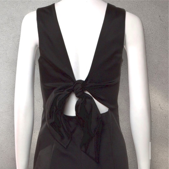 Zac Posen Black Cutout Back Tie Cocktail Dress | NWT | Size 4 | Retail $550 - Picture 4 of 5